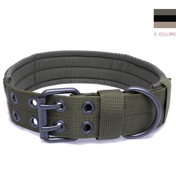 

dog collars & leashes military tactical nylon collar adjustable training dogs leash lead necklace padded for medium large 3 colors