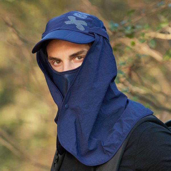 

wide brim hats women's hat baseball cap for men panama alpine it big collapsible removable outdoor climbing sun, Blue;gray