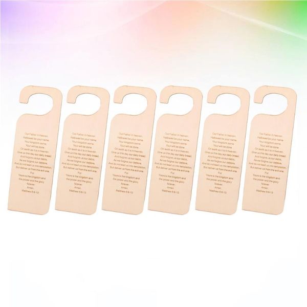 

6pcs door hanging ornament glyph pendant home decoration party supplies for el mall office (khaki) storage boxes & bins
