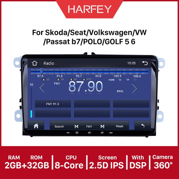 

car dvd multimedia player 2 din 4-core gps android autoradio for skoda/seat/volkswagen/vw/passat b7/polo/golf 5 6