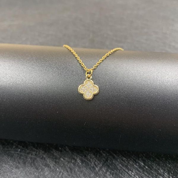 

chains vintage metal clover pendant clavicle chain fashion simple geometric flower choker necklace accessories gifts for friends, Silver