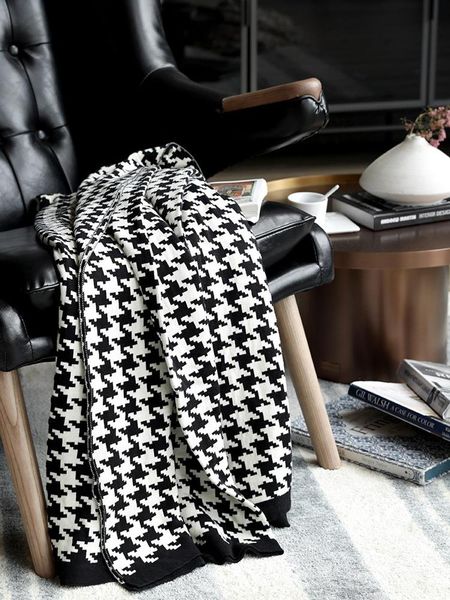 

blankets houndstooth blanket modern soft outfit decorative sofa bed tail chair cover blankt carpet mat bedding sheets patio garden