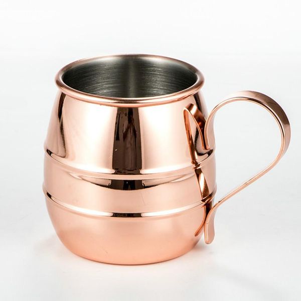 

mugs 500ml metal wine cup single layer stainless steel barrel-type cocktail creative beer stein mug bar cool drinking utensil