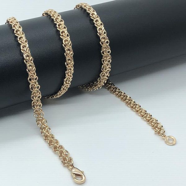 

chains 5mm width 60cm length man woman accessories solid rose gold color link chain necklace jewelry fashion, Silver