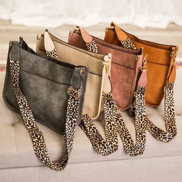 

evening bags fashion women bag pu luxury messenger 2021 with leopard guitar strap for vintage sloid female crssobody
