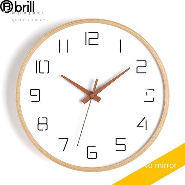 

japanese solid kitchen wall clock wood silent bedroom creative large watches home decor modern design clocks for household