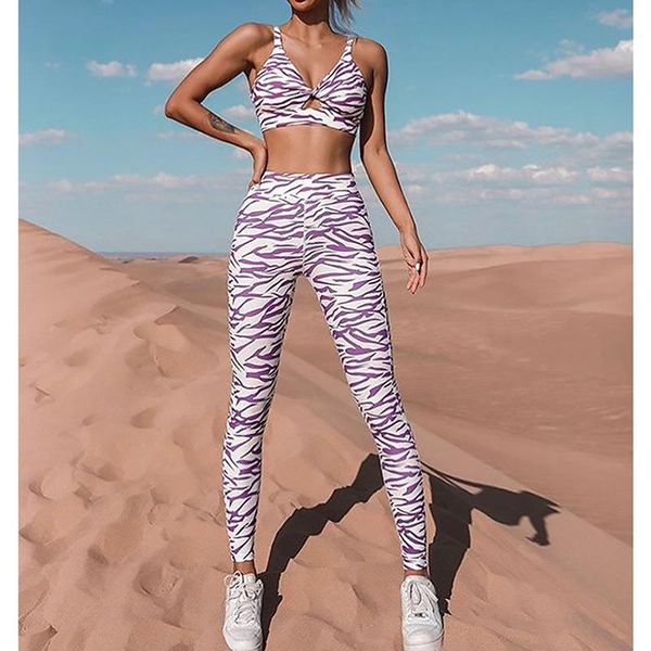 

yoga outfit women gym workout clothes 2pcs/set sport suit camo set fitness crop + high waist energy seamless leggings running
