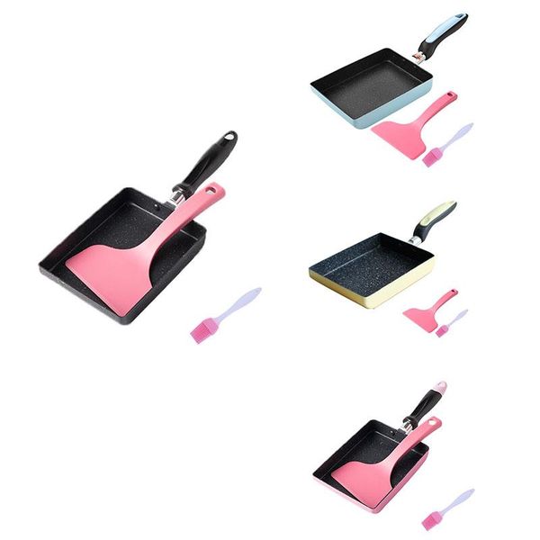 

square non-stick fried eggs pans aluminium alloy frying pan maker breakfast pot mini cook
