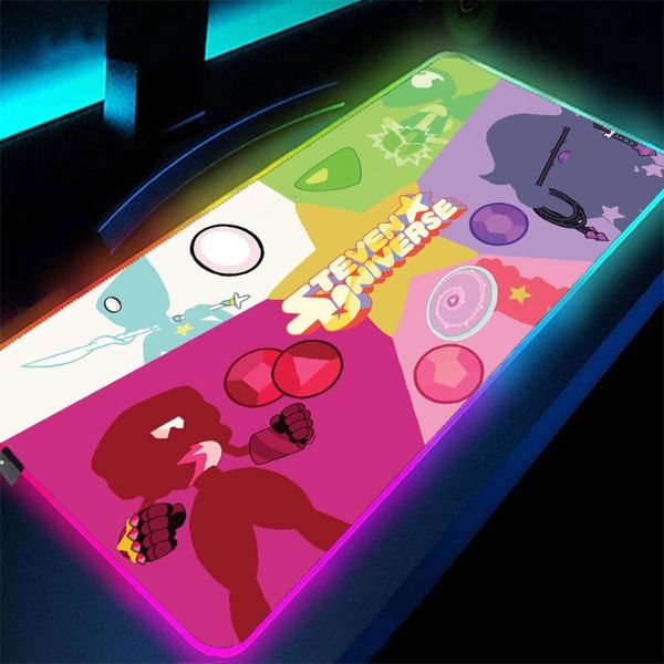 

mouse pads & wrist rests artistic color rgb led gaming keyboard pad large computer mausepad xxxl backlight for genshin impact mause 30x60cm