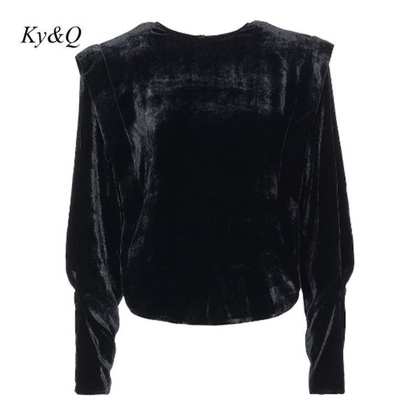 

autumn winter fashion women two piece set black velvet +trousers retro elegant lady long sleeve shirt pants suits women's, White
