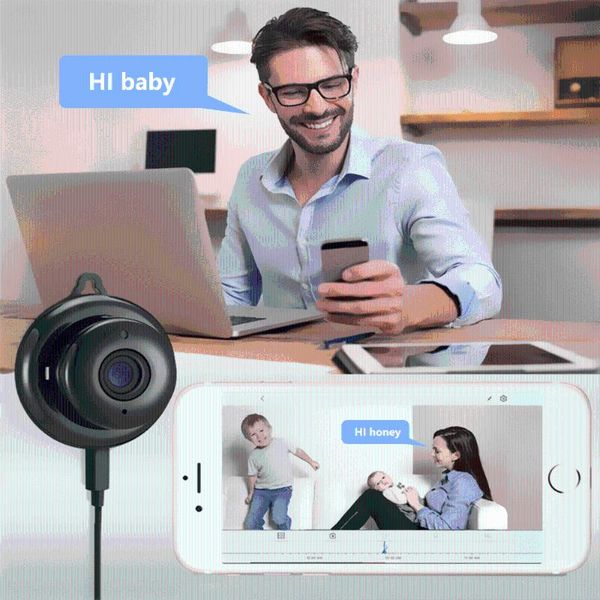 

mini cameras ip camera, wifi camera with infrared night vision 2-way audio motion tracker cctv p2p home security