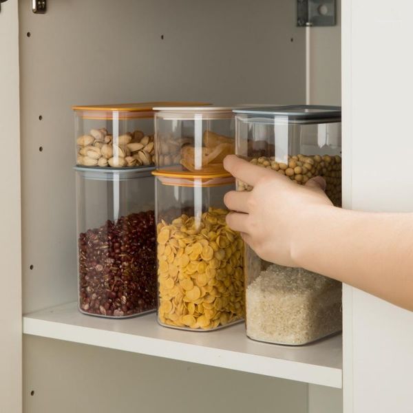 

storage bottles & jars moisture-proof stackable food sealed dry goods tank waterproof freshness with lid snack kitchen