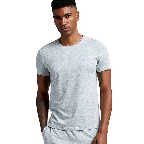 

summer fashion men's t-shirts short sleeve t-shirt workout athletic crew neck casual solid color tees cotton top, White;black