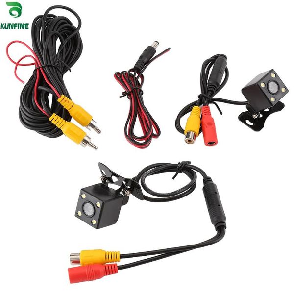 

universal wire rear view camera with 4 led car back reverse rca night vision parking assistance cameras waterproof cameras& sensors