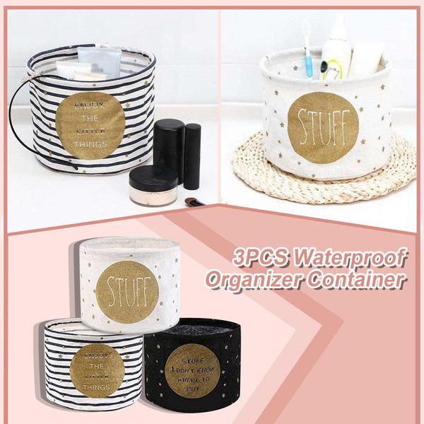 

3pcs deskstorage basket sundries toy box cosmetic book organizer underwear stationery container laundry #t3g baskets