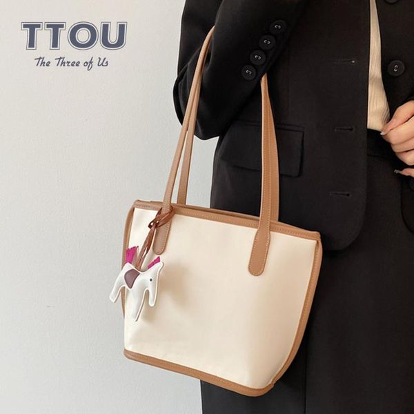 

evening bags vintage pu leather women's tote bag large capacity ladies shoulder bucket solid color portable commuter female handbag