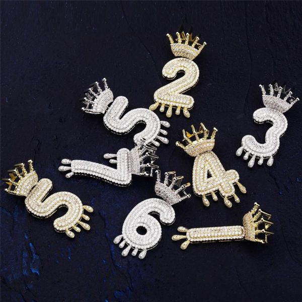 

pendant necklaces jinao0-9 with letters name crown drip numbers necklaces&pendant gold silver color cubic zircon hip hop jewelry gifts