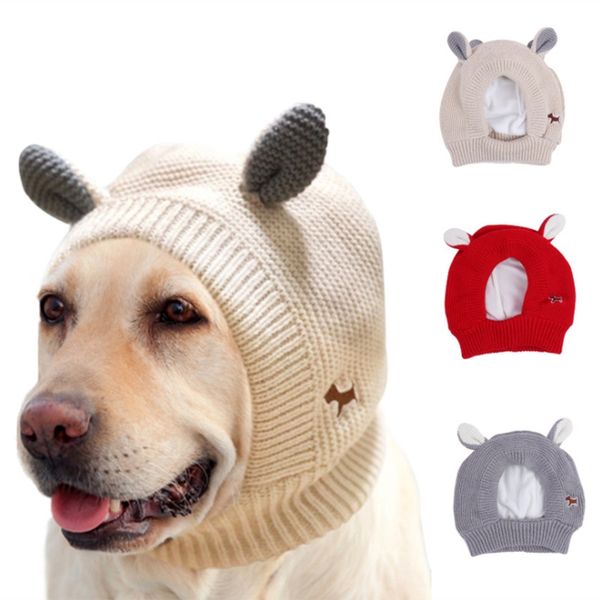 Hundebekleidung Strickmütze Winter Warme Welpenmütze Mode Ohr Design Mütze für süße Haustierkatze Tier Weihnachtsmützen 4998 Q2