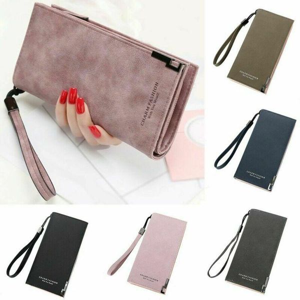 

wallets women wallet card holder clutch purse phone handbag bag fashion casual vintage multifunction lady wrist long, Red;black