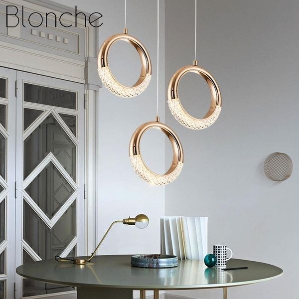 

pendant lamps modern lamp led nordic lighting fixture hanging kitchen restaurant bar living bedroom bedside indoor decor ring lights