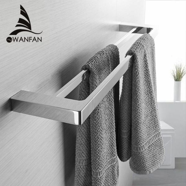 

towel racks contemporary chrome finish double bar bathroom accessories rod zinc alloy bath hardware set holder 5724d