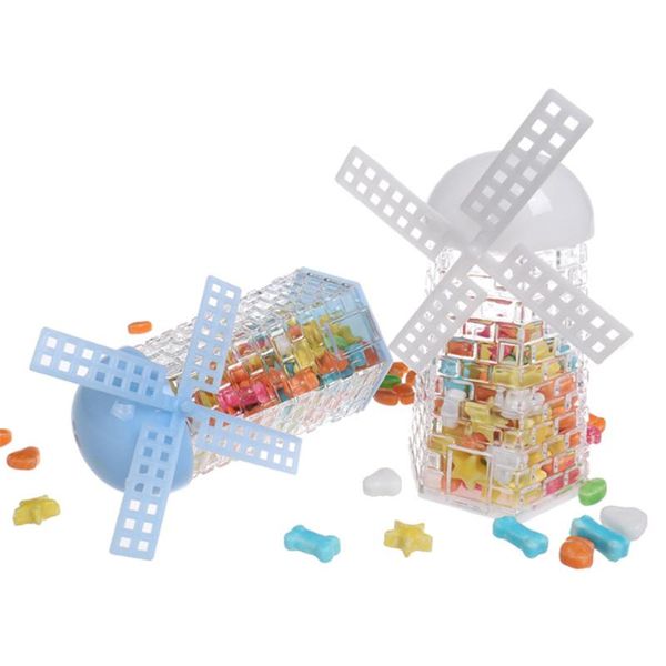 

gift wrap 3pc creative windmill wedding candy box plastic packaging baby shower decorations year home decoration.75z