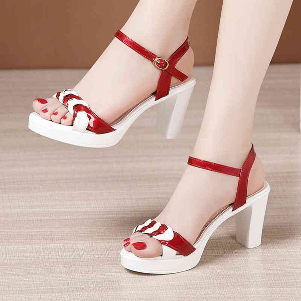 

sandals plus size 32-43 high heels women wedding shoes summer ol elegant platform ladies office party efs8, Black