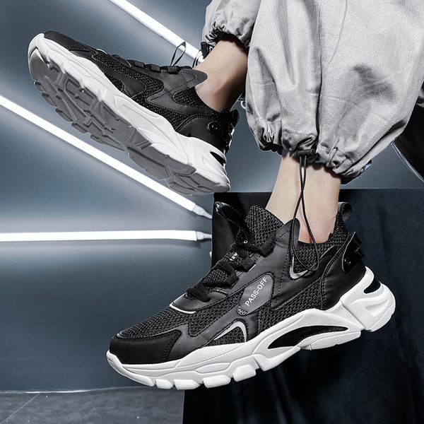 

wholesale summer mesh women mens running shoes breathable black white beige gray jogging sports trainers sneakers code: 65-727 size 39-44