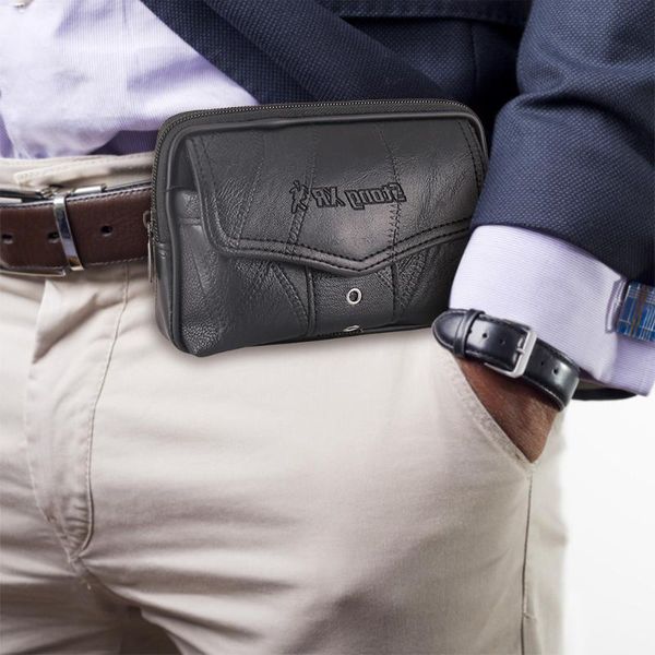 

waist bags men vintage pu leather bag phone pouch sport belt hip loop holster wallet carry case purse