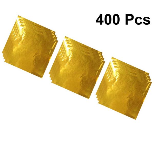 

gift wrap 400 pcs 8x8cm aluminium foil paper wrapping package food wrapper for chocolate candy tea leaves (go