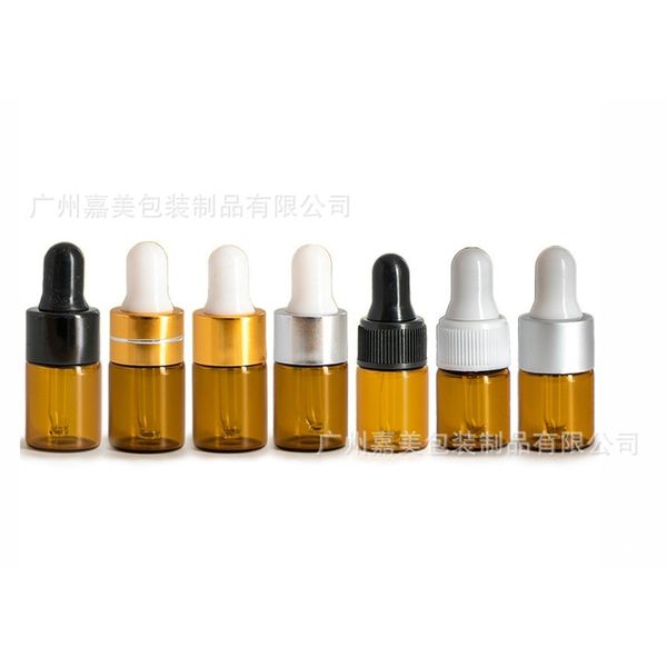 

factory sub 1ml package 2ml 3ml dropper tan small essential oil bottle