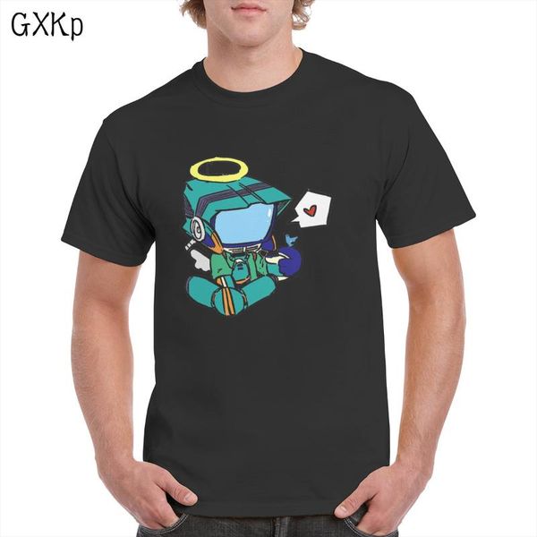 

robot canti t shirt cotton flcl fooly cooly anime graphics oversized tee female/man men's t-shirts, White;black