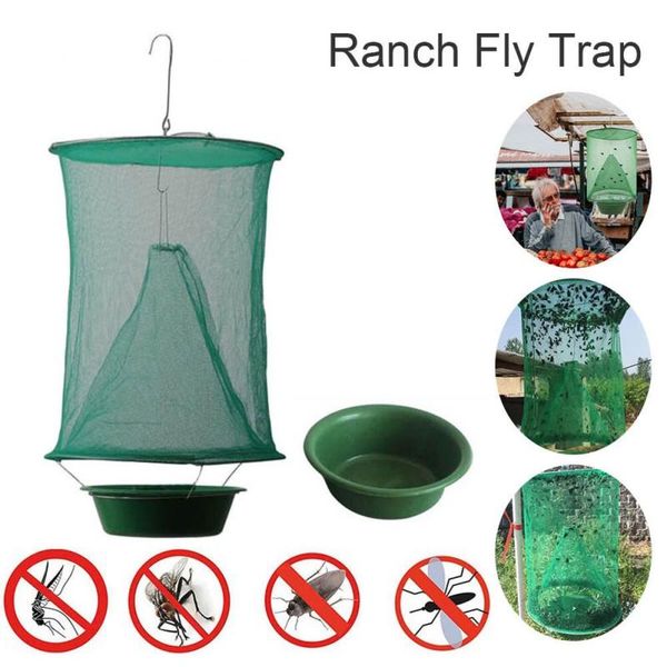 

folding hanging green trap pest net #green + pot (without bait) # 10 sets fishing tackle boxes accessories