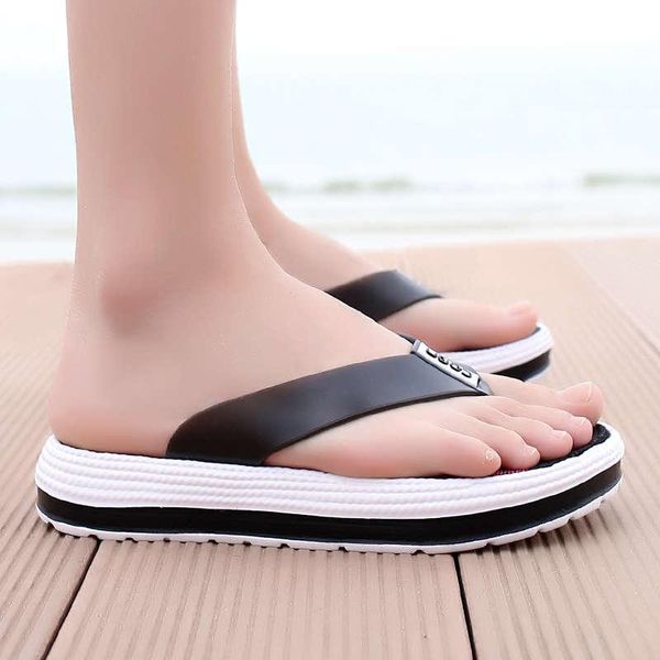 

slippers for women men's flip-flops swimming beach sandals slipper men shoe tennis crogs footwear training, Black