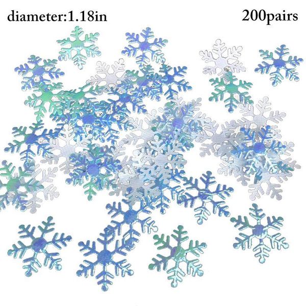

christmas decorations 300pcs snowflake confetti diy tree decorative table glitter for xmas birthday party wedding decoration