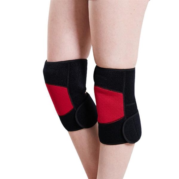 

elbow & knee pads 1 pair brace warm tourmaline double layers support for the olds, Black;gray