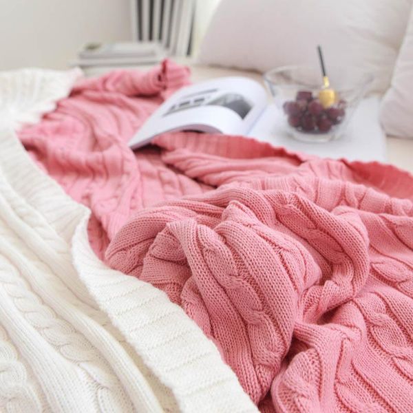 

blankets sofa air condition throw blanket pograph props 110x180cm/180x200cm summer spring cotton knitted