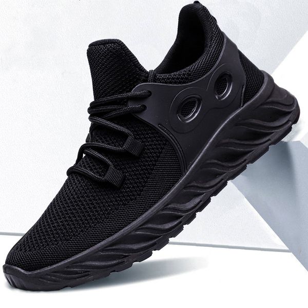 

464748 size mens shoes sports shoes mens running shoes 2021spring flying woven new mens soft bottom wild sports running fashion, Black;white