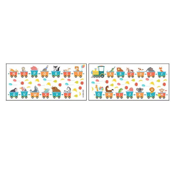 

wall stickers 2 sheets train shaped educational alphabet decals decorative