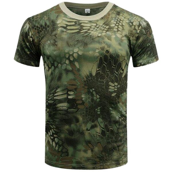 

men's t-shirts camouflage tactical shirt short sleeve quick dry combat t-shirt military t camo outdoor hiking hunting shirts, White;black