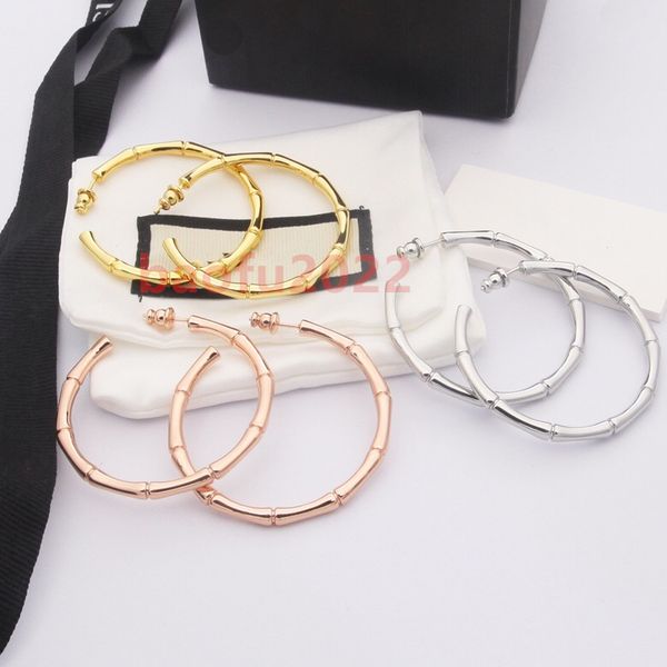 

2022 fashion womens big circle simple earrings hoop earrings for woman box + card + invoice + dust bag, Silver