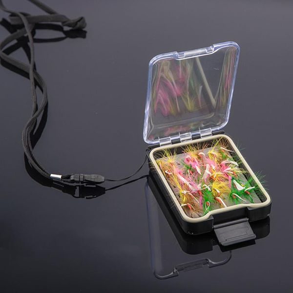 

portable waterproof fishing lure bait hook storage box case pe with rope accessories