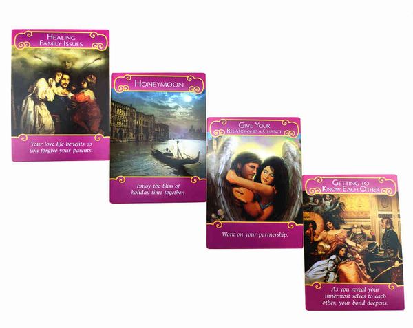 Full Inglês Romance Oracles Cartões Plataforma Misteriosa Anjos Tarot Guidance -Divination Fate Fortune Card Game Games Individual