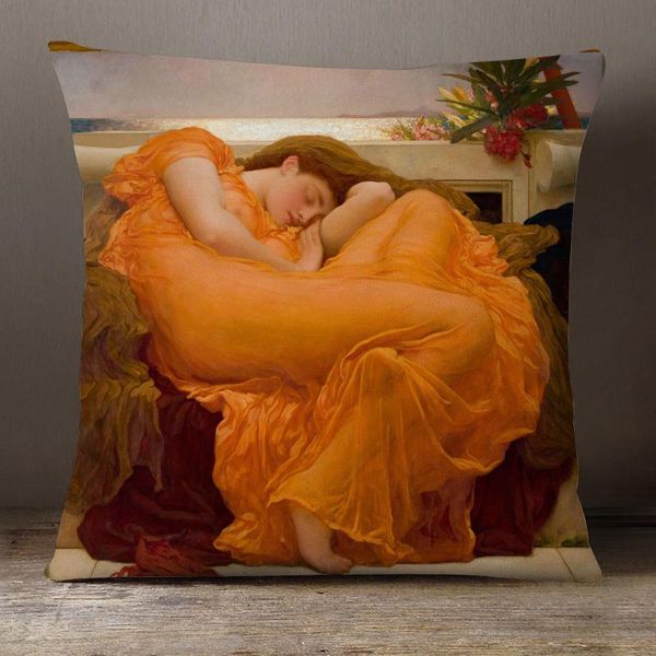 

cushion/decorative pillow sleeping lady chocolate girl painting sofa case beautiful woman portrait art cushion cover 45x45cm chair decor