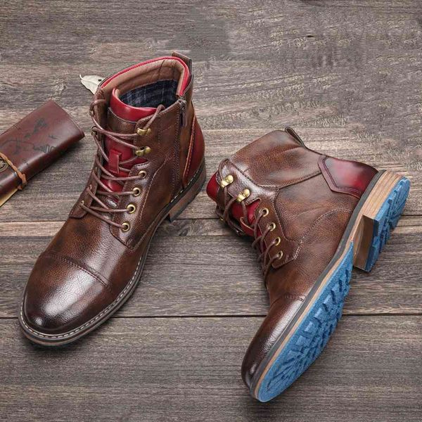 

dress shoes american style men boots brand fashion comfortable ankle leather #al603c4 t3z4, Black