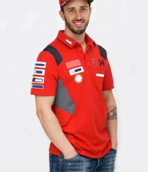 

f1 racing suit polo shirt short sleeve men's polyester quick-drying lapel t-shirt can be customized