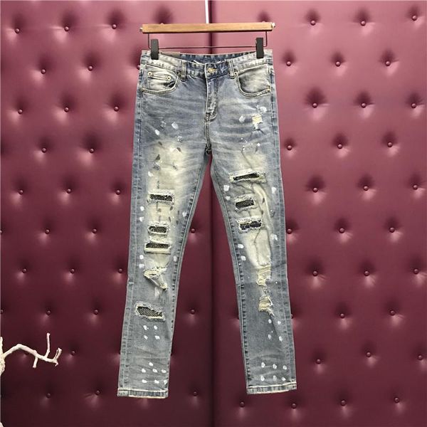 

women's jeans bh03928 fashion 2021 runway luxury european design party style clothing, Blue