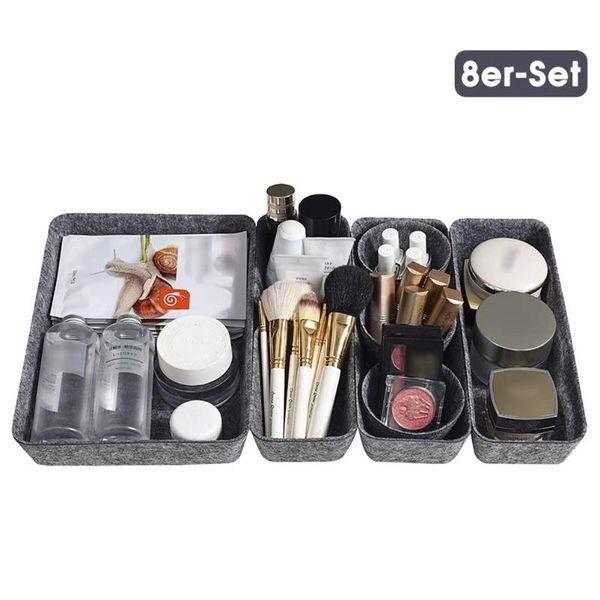 

storage bottles & jars bathroom closet desk box organizer trays cosmetics makeup brush drawer organization foldable basket