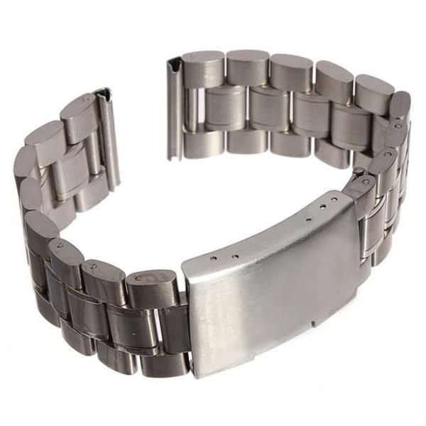 

watch bands practical stainless steel strap 20mm band metal, Black;brown