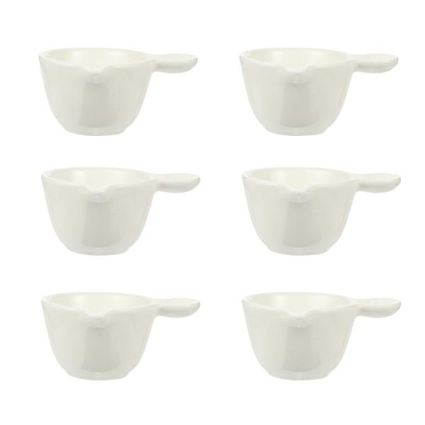 

dishes & plates 6 pcs vinegar practical dipping soy with handle (white)